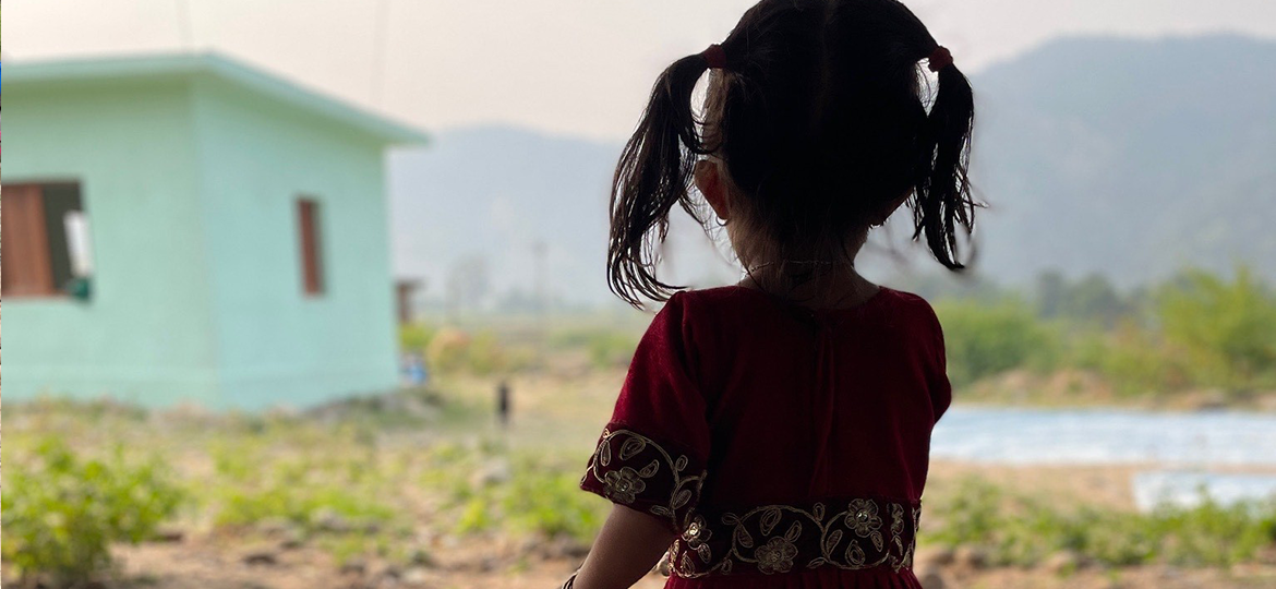 Nepalese girl looking ahead