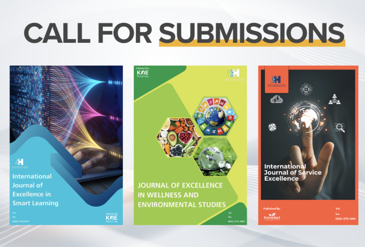 Call for Papers: Publish Your Smart Learning, Service Excellence and Wellness and Environmental Research